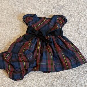Ralph Lauren Blue Label Plaid Baby Girl Dress size 9 months